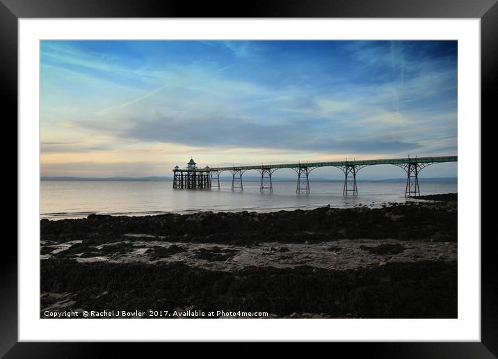 A Serene Evening at Clevedon Pier Framed Mounted Print by RJ Bowler