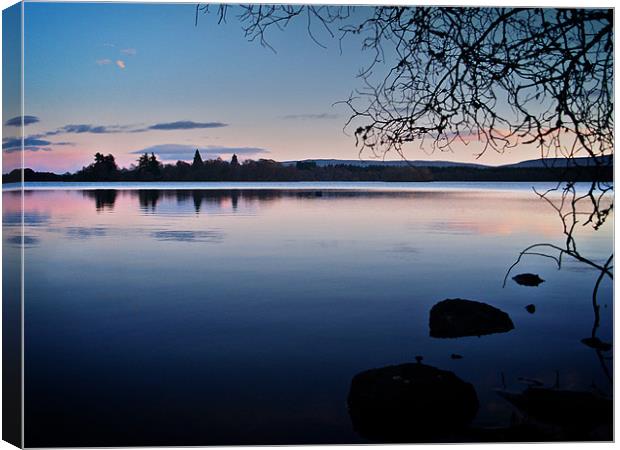 Reflections On Lake Mentieth Scotland Canvas Print by Aj’s Images