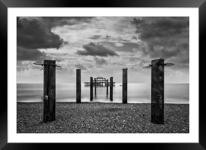 Brighton west pier Framed Mounted Print by Tony Bates