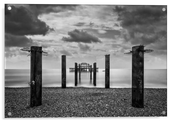 Brighton west pier Acrylic by Tony Bates
