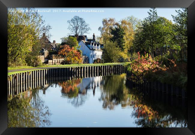 Droitwich Canal Reflections Framed Print by Pearl Bucknall