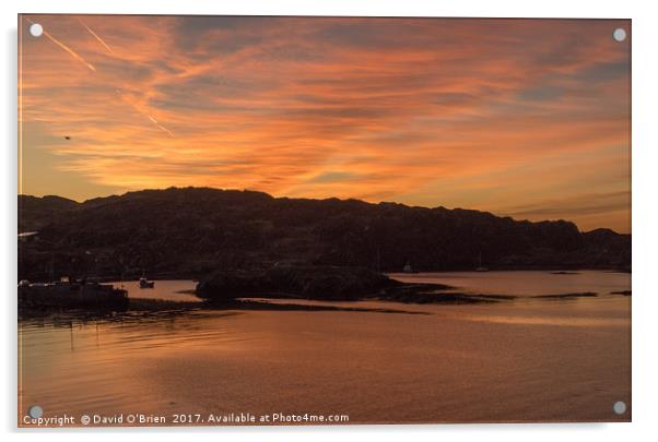 Dawn on Inishbofin Acrylic by David O'Brien