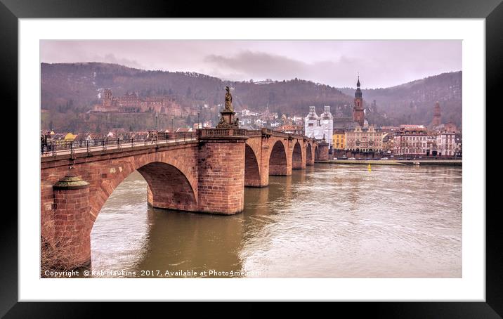 Heidelberg Bridge  Framed Mounted Print by Rob Hawkins