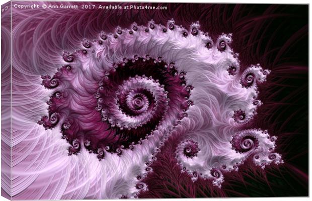 Purple Lace Fractal Canvas Print by Ann Garrett