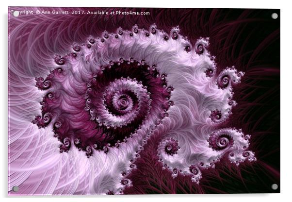 Purple Lace Fractal Acrylic by Ann Garrett