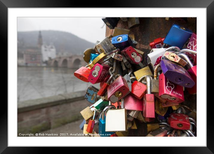 Heidelberg Love Locks  Framed Mounted Print by Rob Hawkins