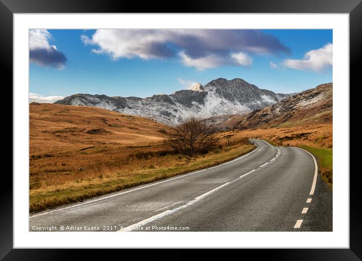 Wnter Scenery Snowdonia Framed Mounted Print by Adrian Evans