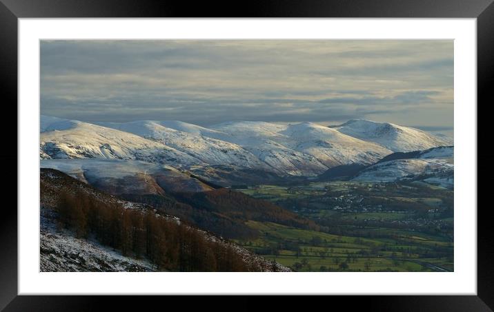 Great Dodd to Helvellyn Framed Mounted Print by John Iddles
