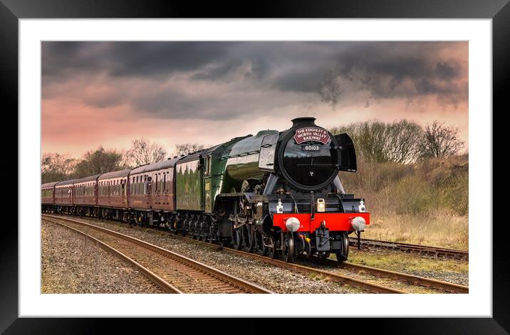 Flying Scotsman Framed Mounted Print by Tony Keogh