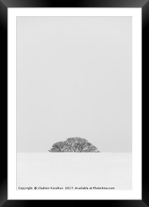 Simplicity of winter landscapes Framed Mounted Print by Vladimir Korolkov