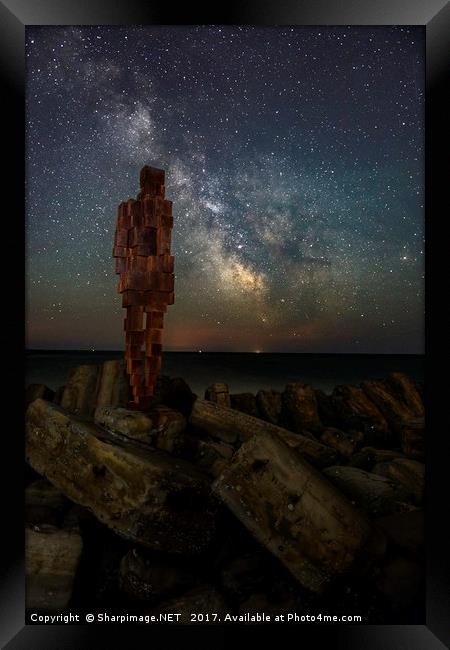 Antony Gormley Sculpture Milky Way Framed Print by Sharpimage NET