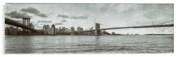 Manhattan Skyline  Acrylic by peter tachauer