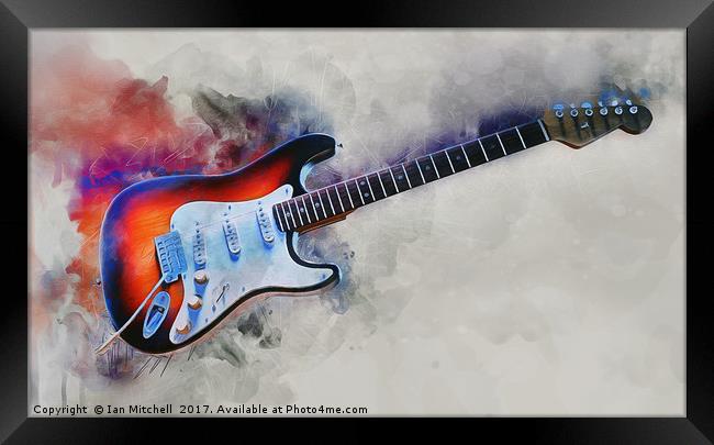 Electric Guitar Framed Print by Ian Mitchell