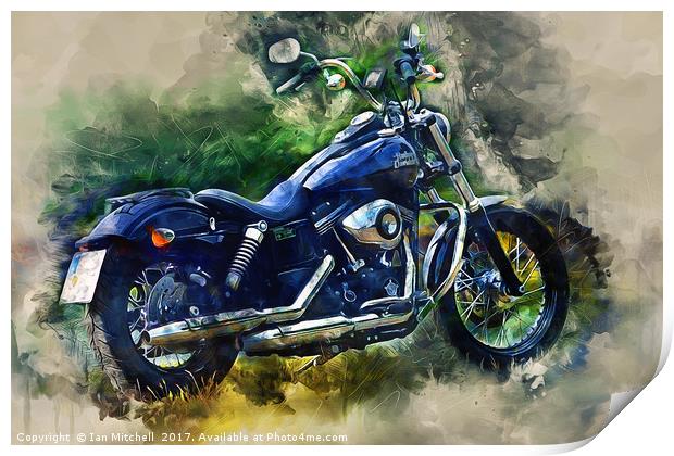 Harley Davidson Print by Ian Mitchell