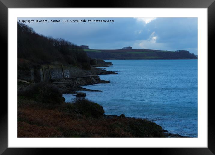 FALMOUTH HIDDEN Framed Mounted Print by andrew saxton