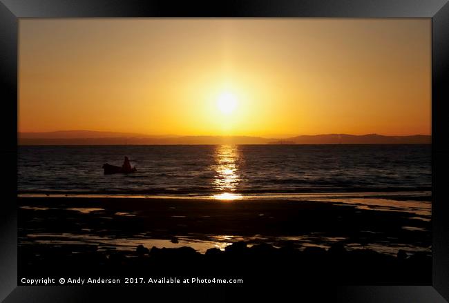 Edinburgh Sunset on the Firth of Forth Framed Print by Andy Anderson