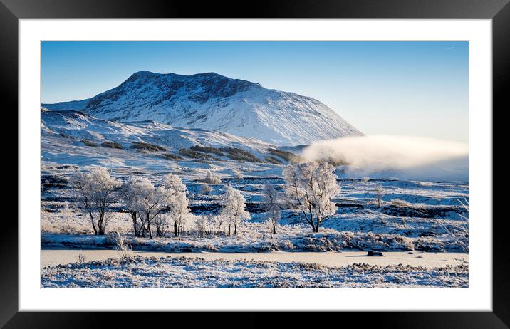 Frozen highlands Framed Mounted Print by Sam Smith