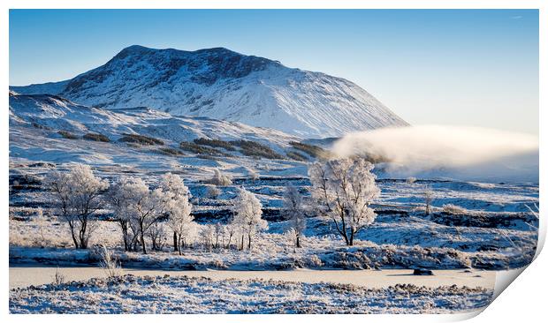 Frozen highlands Print by Sam Smith
