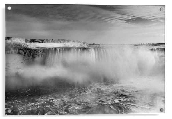 Niagara Falls, Toronto in black and white Acrylic by Chris Warham