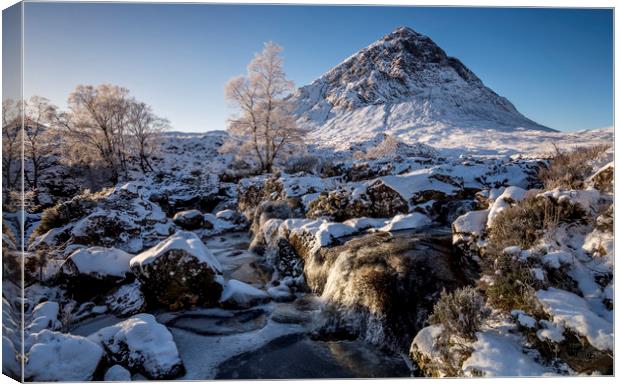 Buachaille in winter Canvas Print by Sam Smith