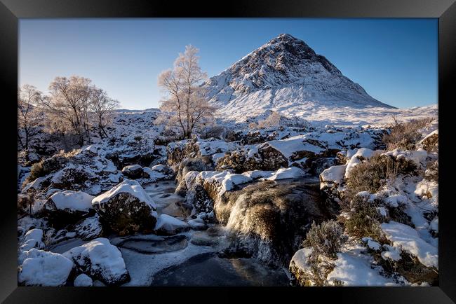 Buachaille in winter Framed Print by Sam Smith
