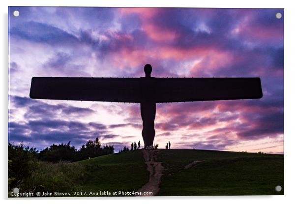 Angel Of The North Sculpture Acrylic by John Stoves