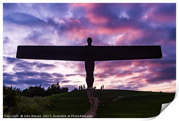 Angel Of The North Sculpture Print by John Stoves