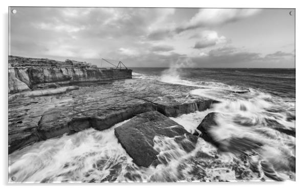 Storm Waves Acrylic by Mark Godden
