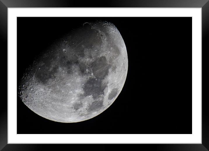 Moon Framed Mounted Print by Mike Pursey