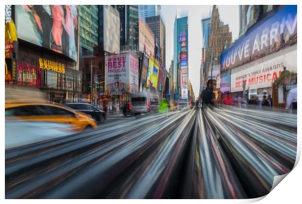 Times Square in New York Print by Tony Keogh