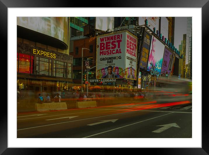 Times Square in New York Framed Mounted Print by Tony Keogh