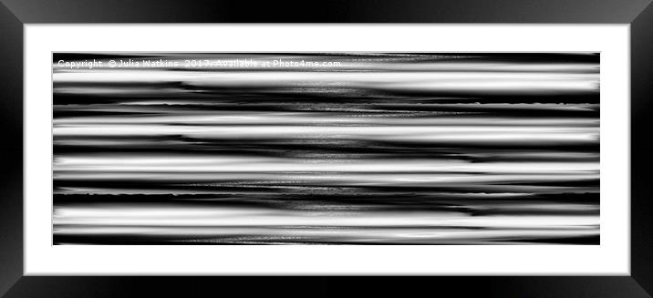 Abstract in Black and White  Framed Mounted Print by Julia Watkins
