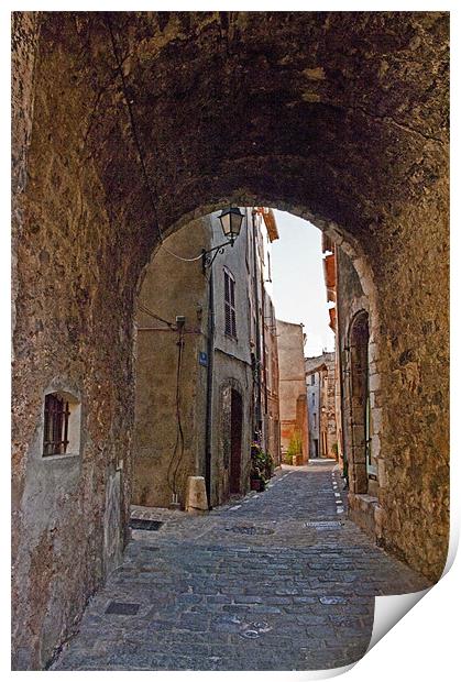 Old French Alleyway Print by Jacqi Elmslie