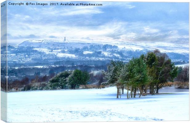 Holcombe hill peel Tower Canvas Print by Derrick Fox Lomax