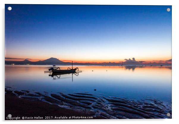 dawn, Sanur, Bali, Indonesia Acrylic by Kevin Hellon