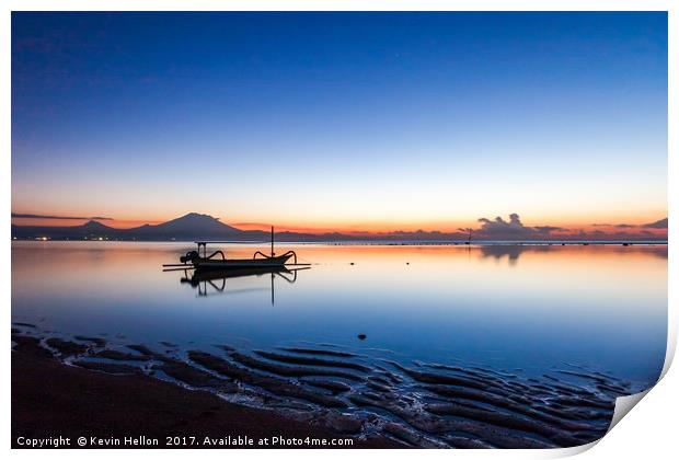 dawn, Sanur, Bali, Indonesia Print by Kevin Hellon