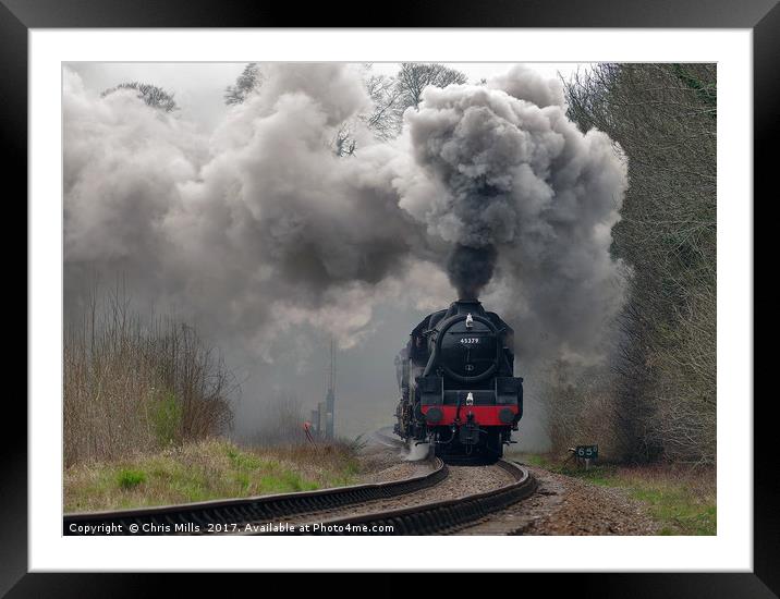 Full Steam Ahead Framed Mounted Print by Chris Mills