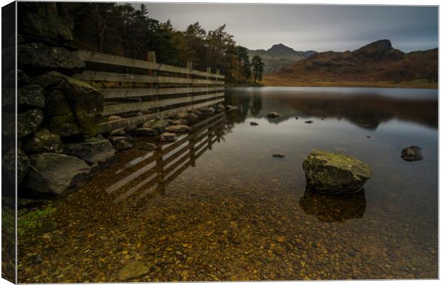 Blea Tarn Little Langdale the Lake District  Canvas Print by Mark Hawkes