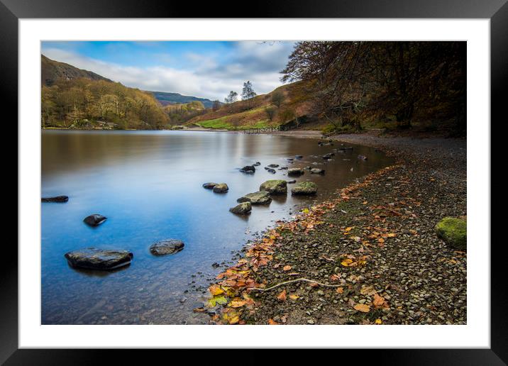 Grassmere lake  Framed Mounted Print by Mark Hawkes