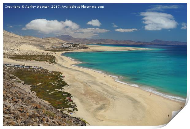 Playa de Sotavento, Fuerteventura Print by Ashley Wootton
