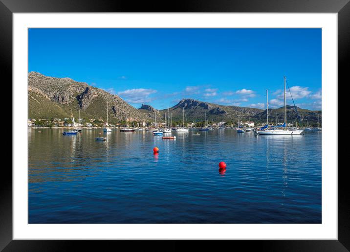 Boats in the Port Framed Mounted Print by Perry Johnson