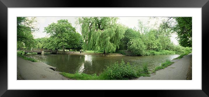 The River Gade at Cassiobury Park in Watford Framed Mounted Print by graham young