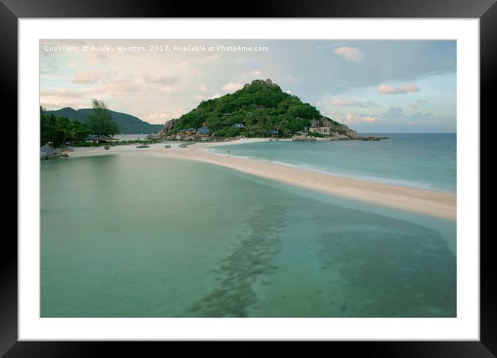 Early Morning on Koh Nang Yuan, Thailand Framed Mounted Print by Ashley Wootton