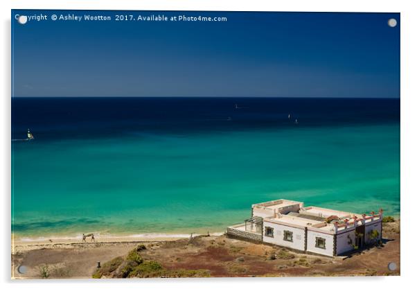 Esquinzo Beach, Fuerteventura Acrylic by Ashley Wootton