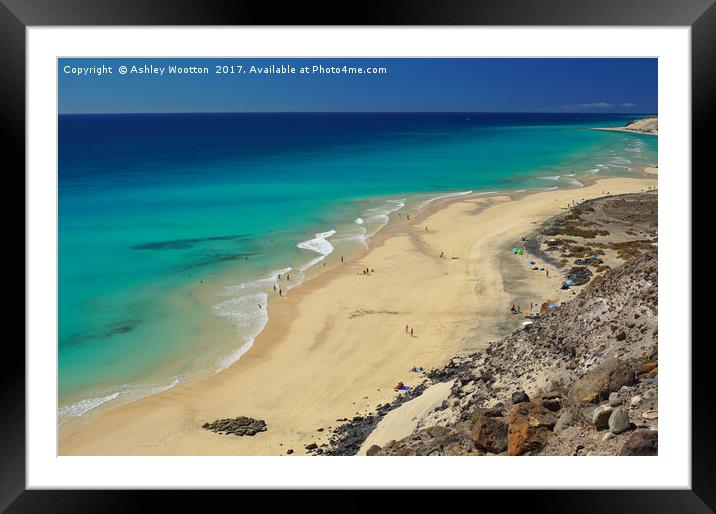Playa El Salmo, Fuerteventura Framed Mounted Print by Ashley Wootton