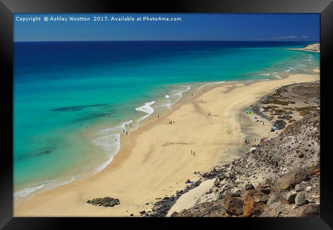 Playa El Salmo, Fuerteventura Framed Print by Ashley Wootton
