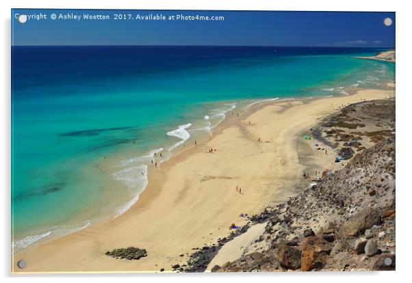 Playa El Salmo, Fuerteventura Acrylic by Ashley Wootton