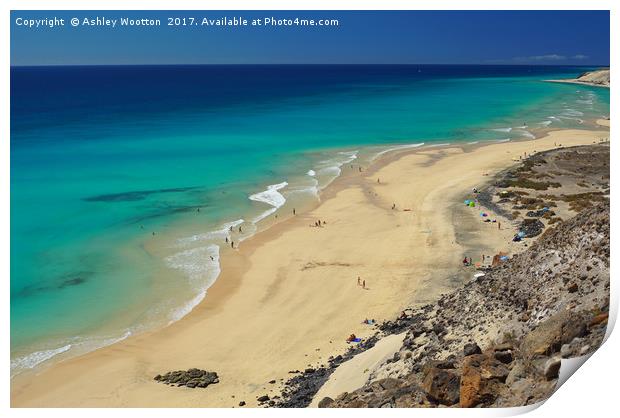 Playa El Salmo, Fuerteventura Print by Ashley Wootton