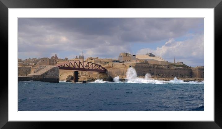 The Grand Harbour Valletta Framed Mounted Print by Diana Mower