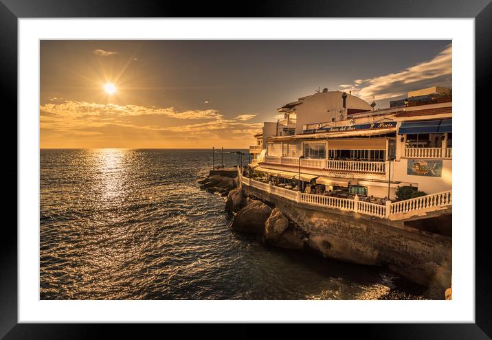 Beautiful La Caleta Sunset Framed Mounted Print by Naylor's Photography